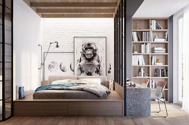 2022榻榻米已经落伍了，现在流行这种一体化的地台卧室设计