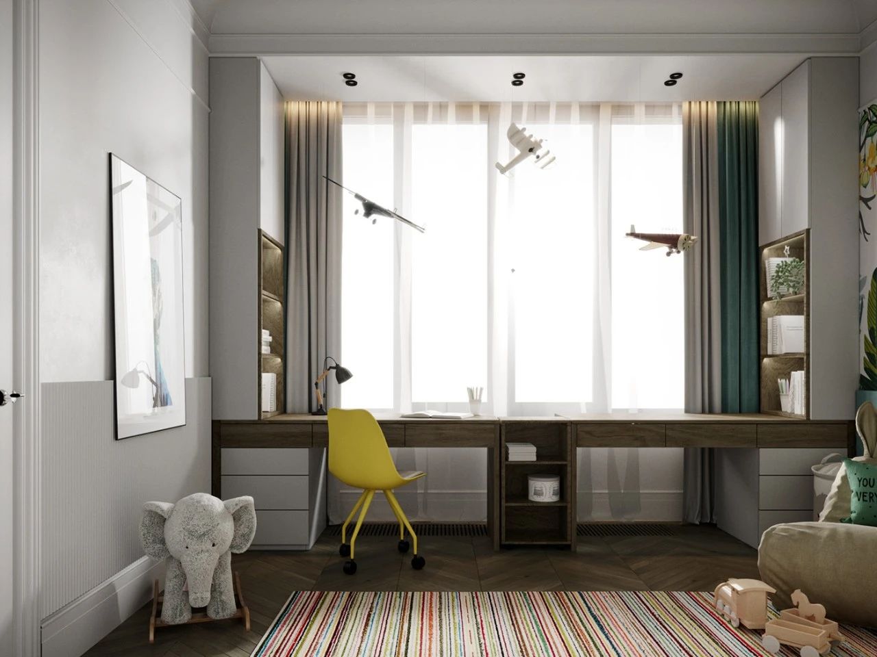 清新蓝绿色公寓，打造出腔调十足的时尚质感！