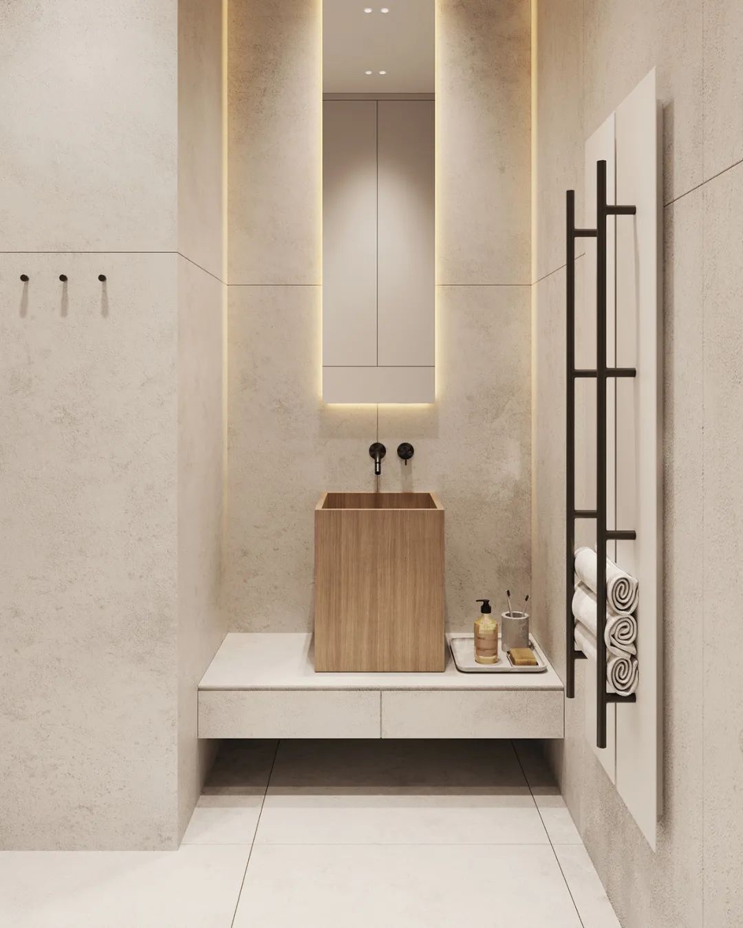 原木灰+南瓜橙，74m&sup2;小户型的大宅格调。