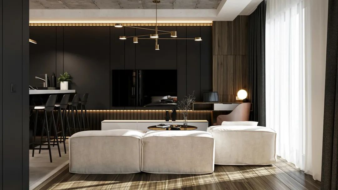 36m&sup2;黑色系公寓，极致品质生活。