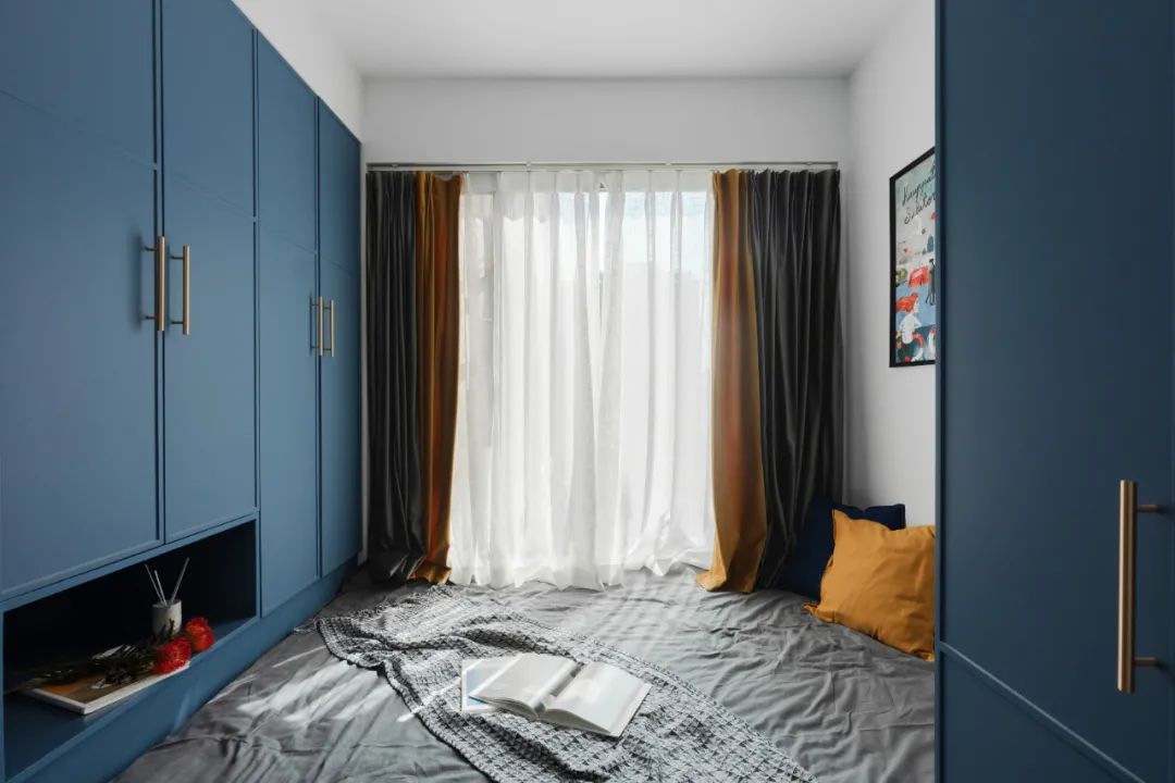 121m&sup2;蓝+黄大胆撞色！精致又实用！