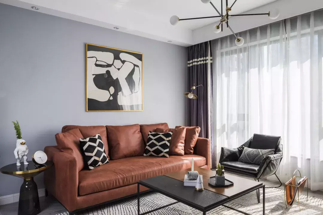 85㎡北欧风三居，色彩斑斓，肆意洒脱，原来飘窗和书房才是绝配！