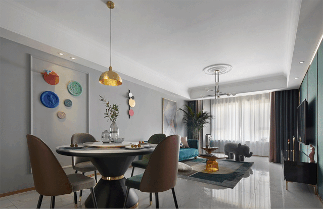 109㎡轻奢欧式风，加入金属质感+古典元素，时尚典雅堪比大别墅！