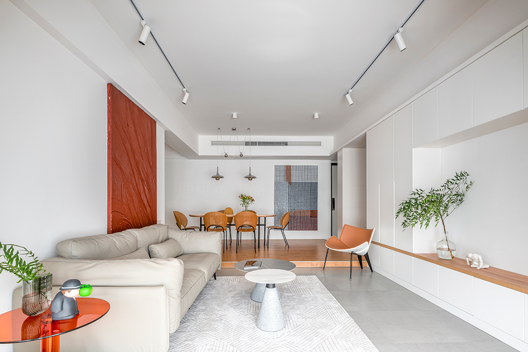 100㎡治愈又有活力的小家，下沉式玄关、客厅，好处多多！