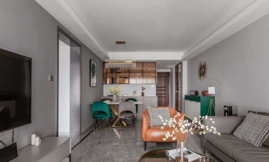 107㎡现代欧式风，这样优雅不张扬的设计，年轻人都喜欢！