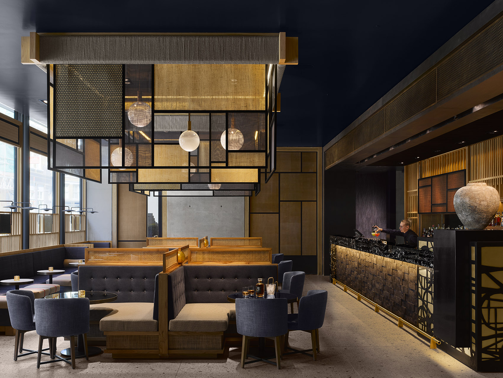 假日酒店装修设计实景案例，颇具东方气息的装饰