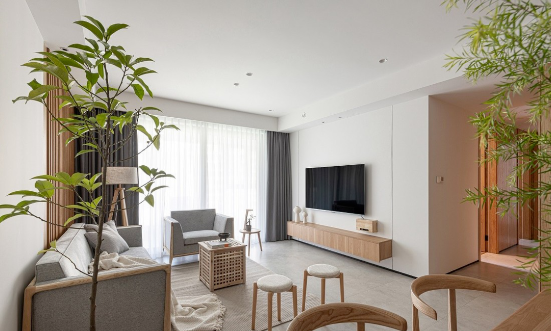 130㎡日式3室2厅，最简洁的色调搭配出自然本真的生活空间