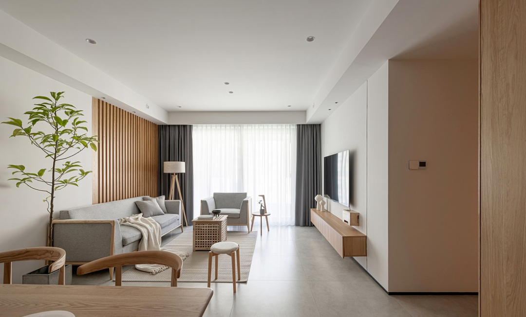 130㎡日式3室2厅，最简洁的色调搭配出自然本真的生活空间