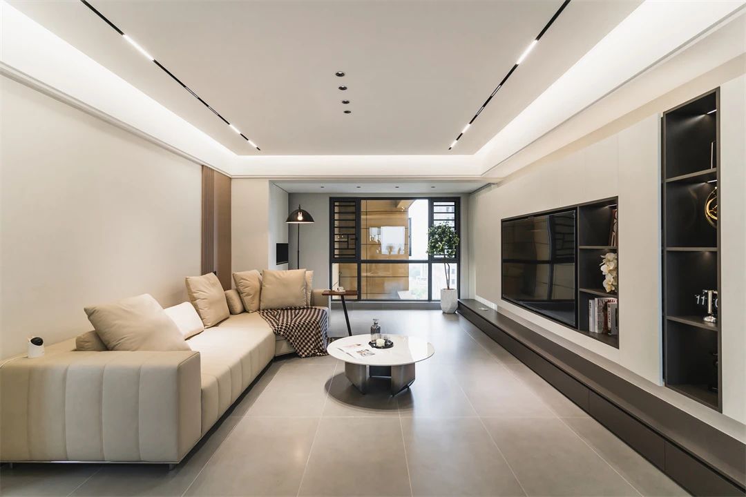 裕达铭邸小区  129㎡现代风格：简约用色搭出温情，越简单反而越高级！