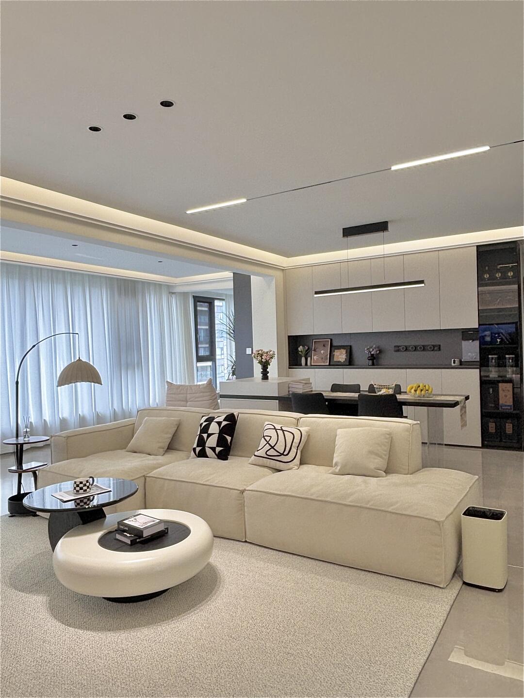 130平现代风格，简单的搭配，也可以提升装修的整体效果