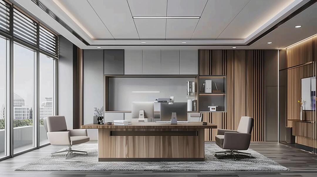 600平黑白极简高档办公室装修案例