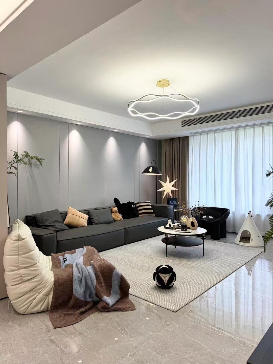 120平 现代风格，整体简约大气又不容易过时