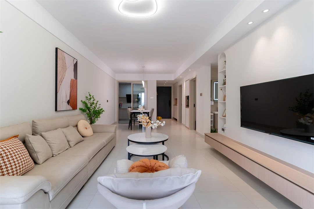  87.5㎡简约奶油：将空间打开，小户型也实现空间自由！