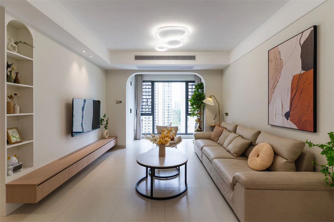  87.5㎡简约奶油：将空间打开，小户型也实现空间自由！