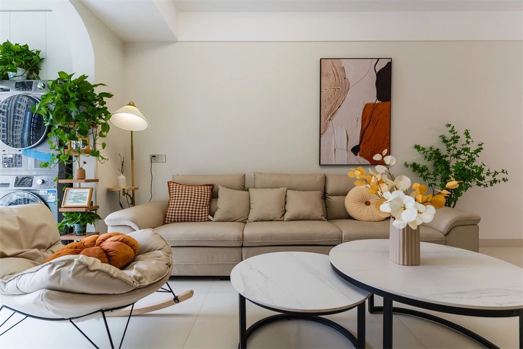  87.5㎡简约奶油：将空间打开，小户型也实现空间自由！