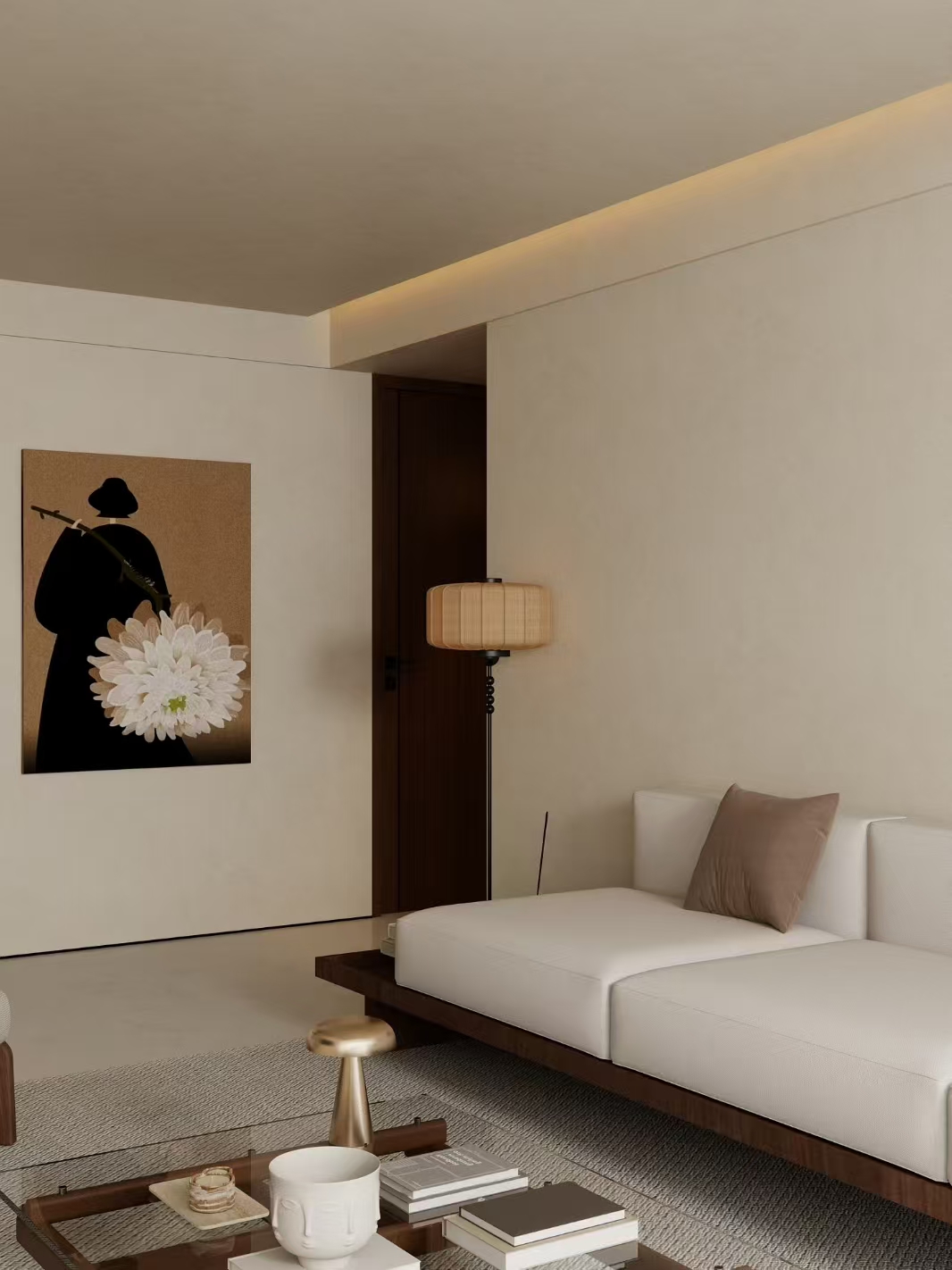 圆弧设计+暖光氛围   打造高级质感禅意空间