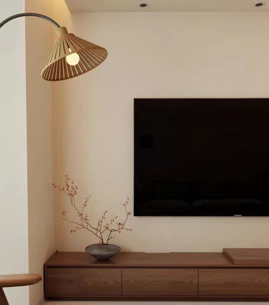 原木风暖调客厅   柔和灯光+质感家具，治愈系居家空间的理想范本