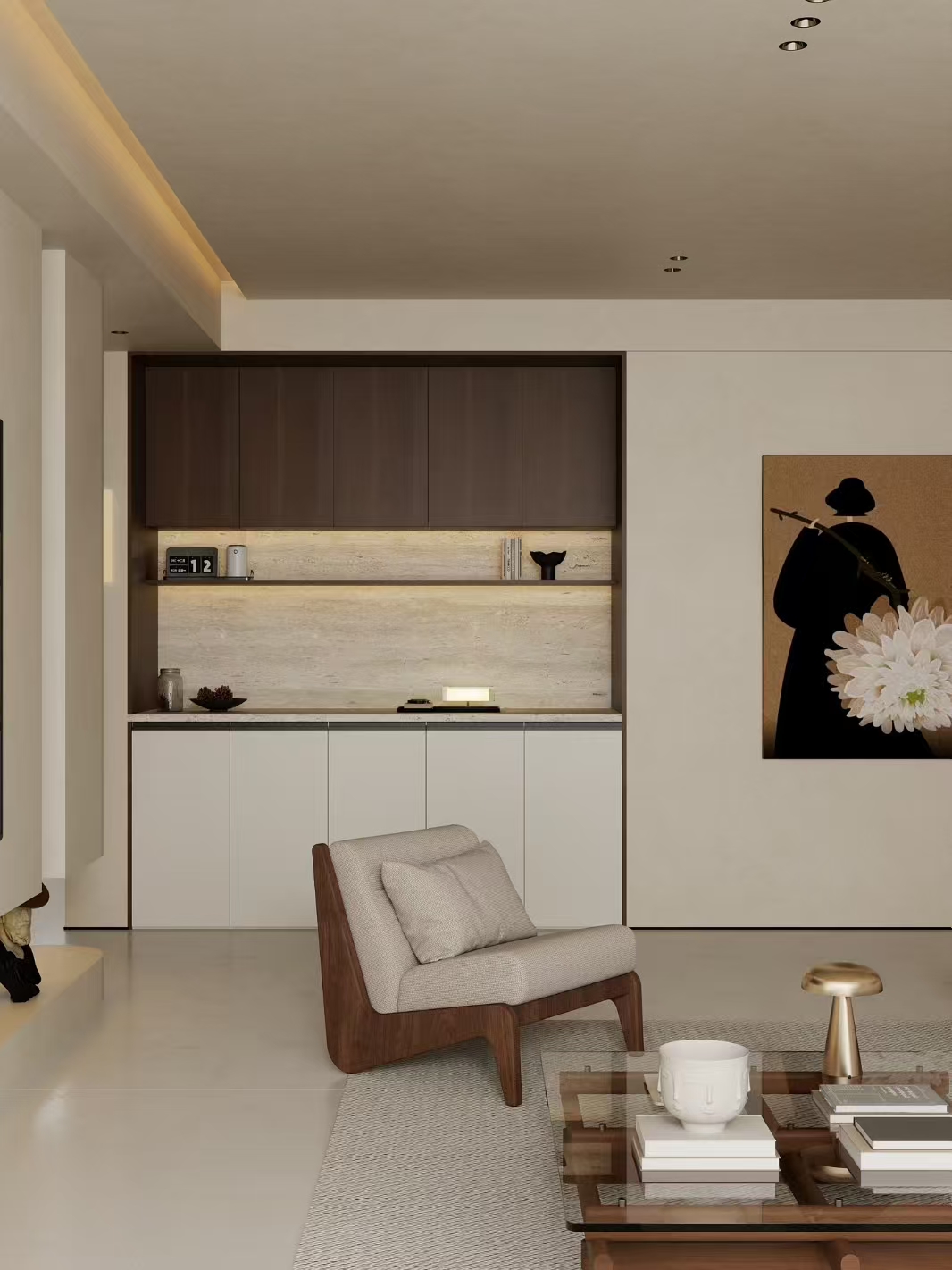 圆弧设计+暖光氛围   打造高级质感禅意空间