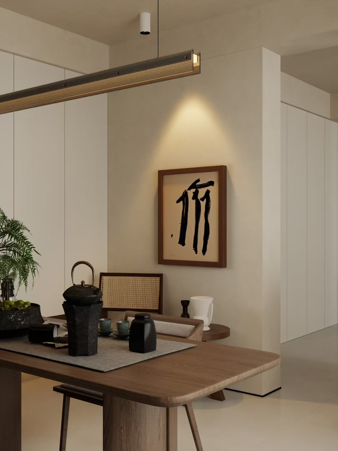 圆弧设计+暖光氛围   打造高级质感禅意空间