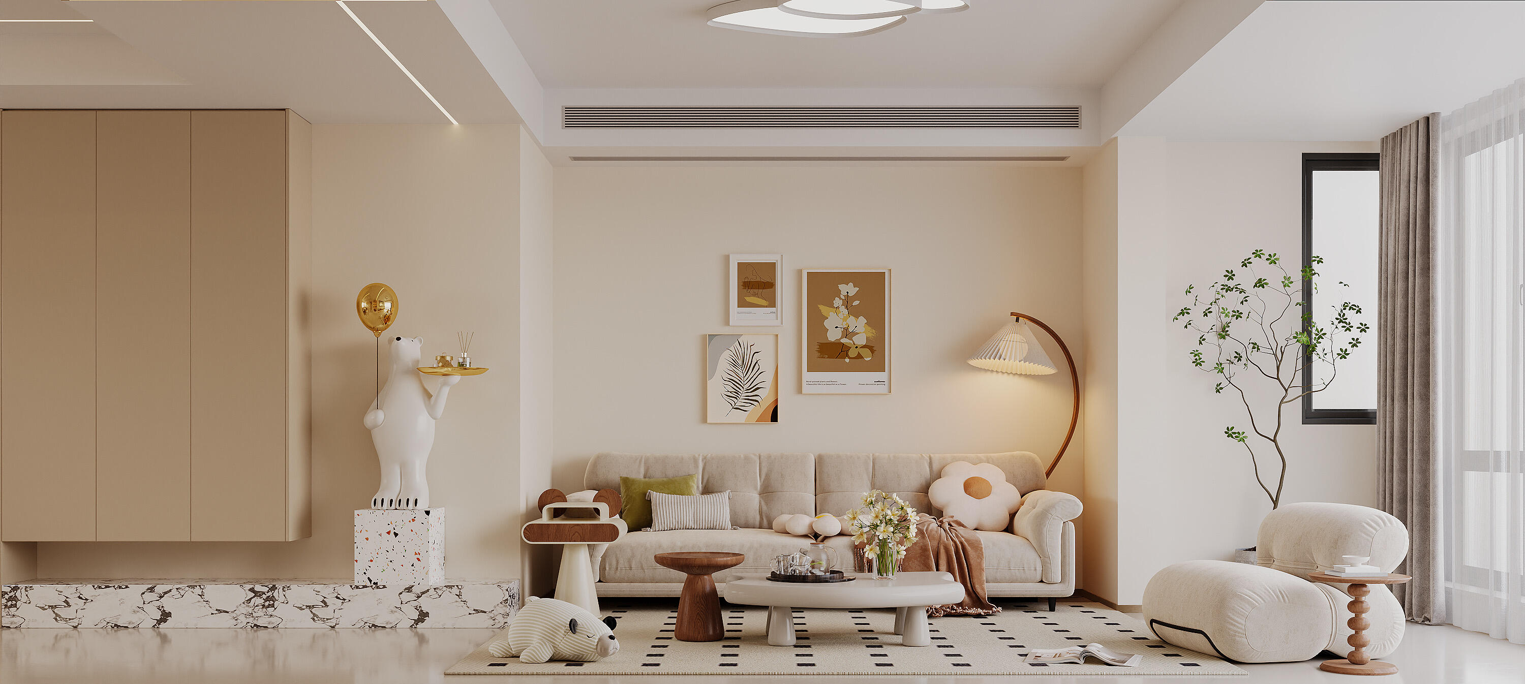 130平原木奶油风