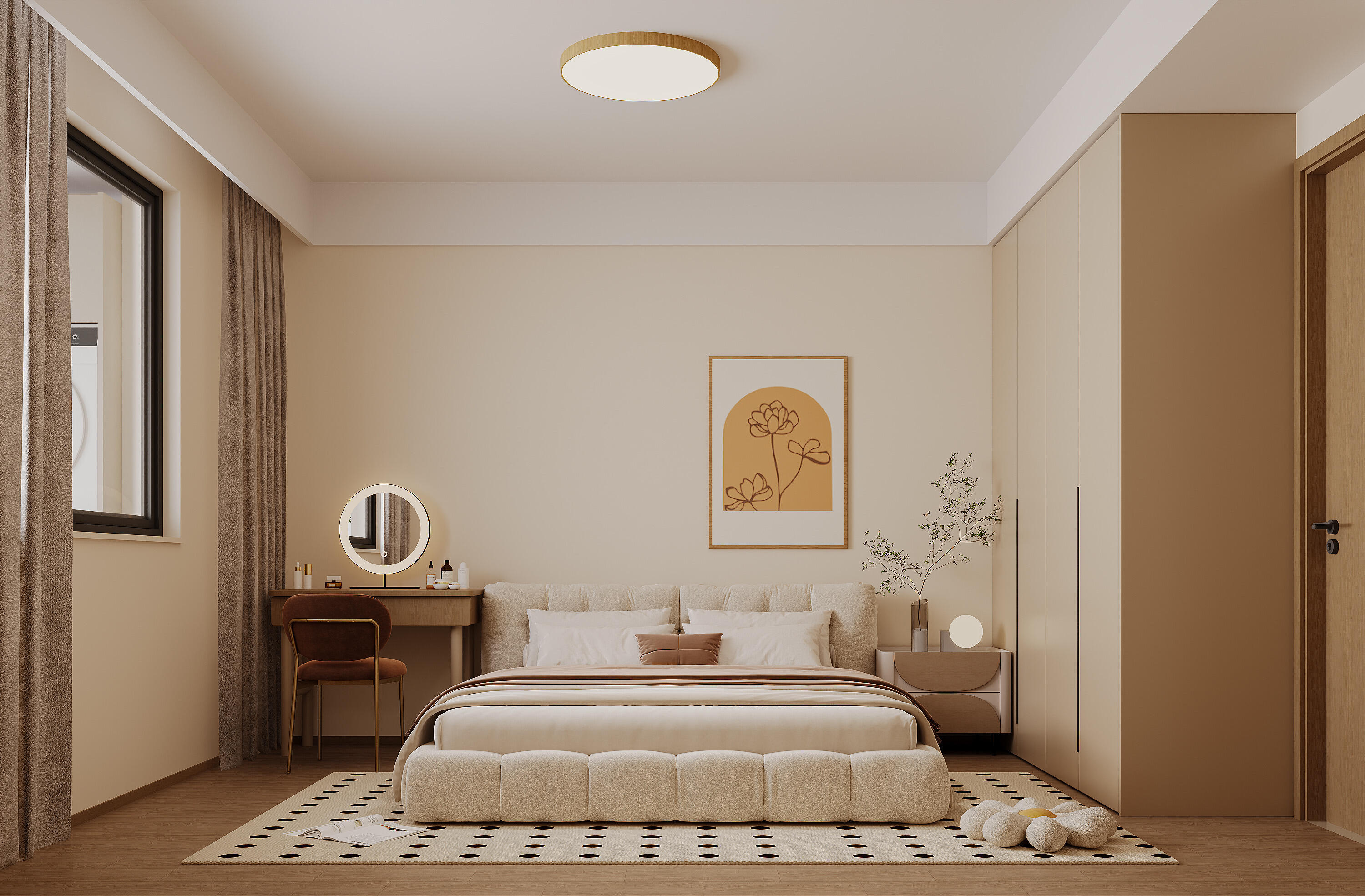 130平原木奶油风