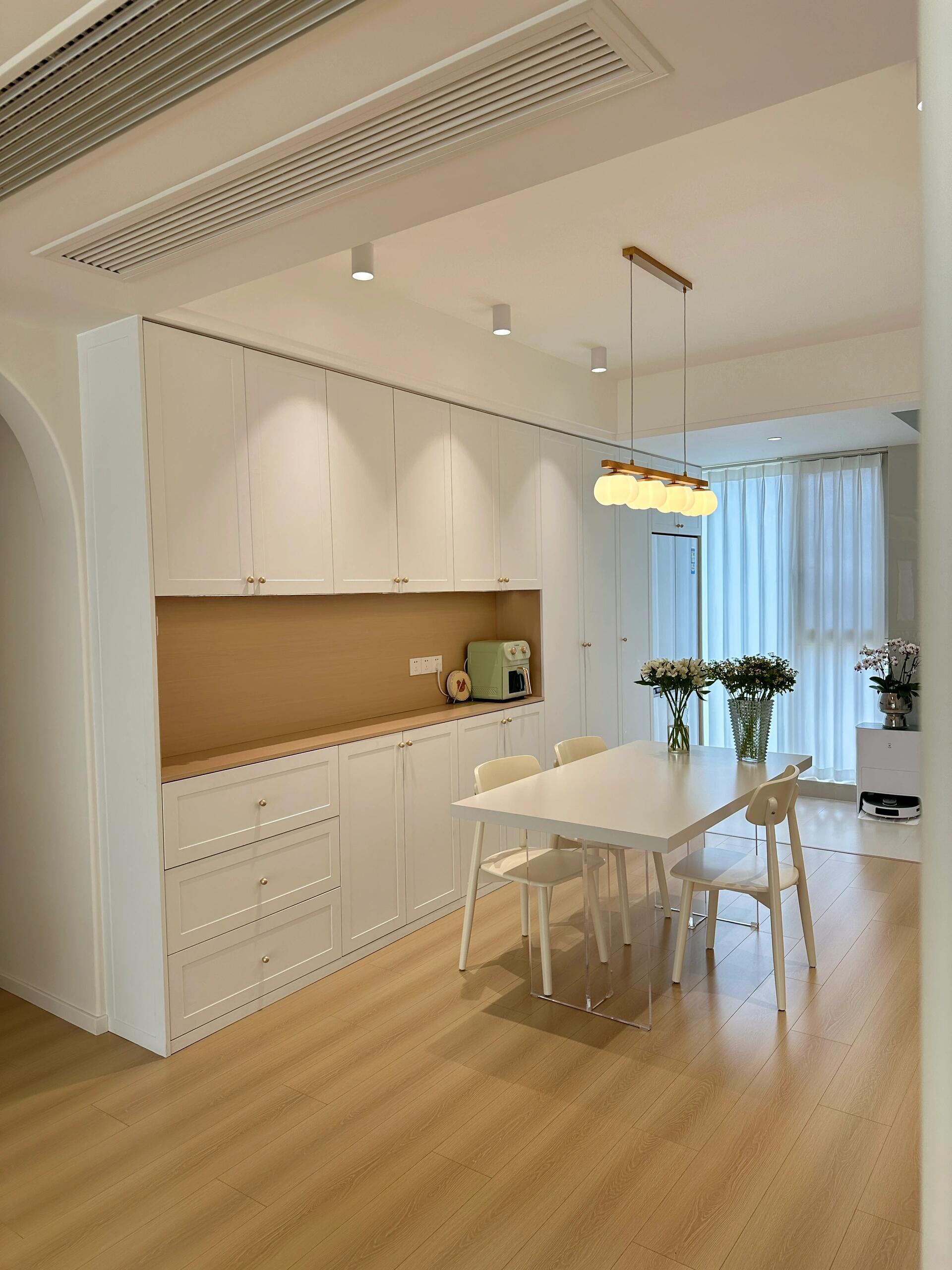 97平旧房改造极简奶油风落地！！！