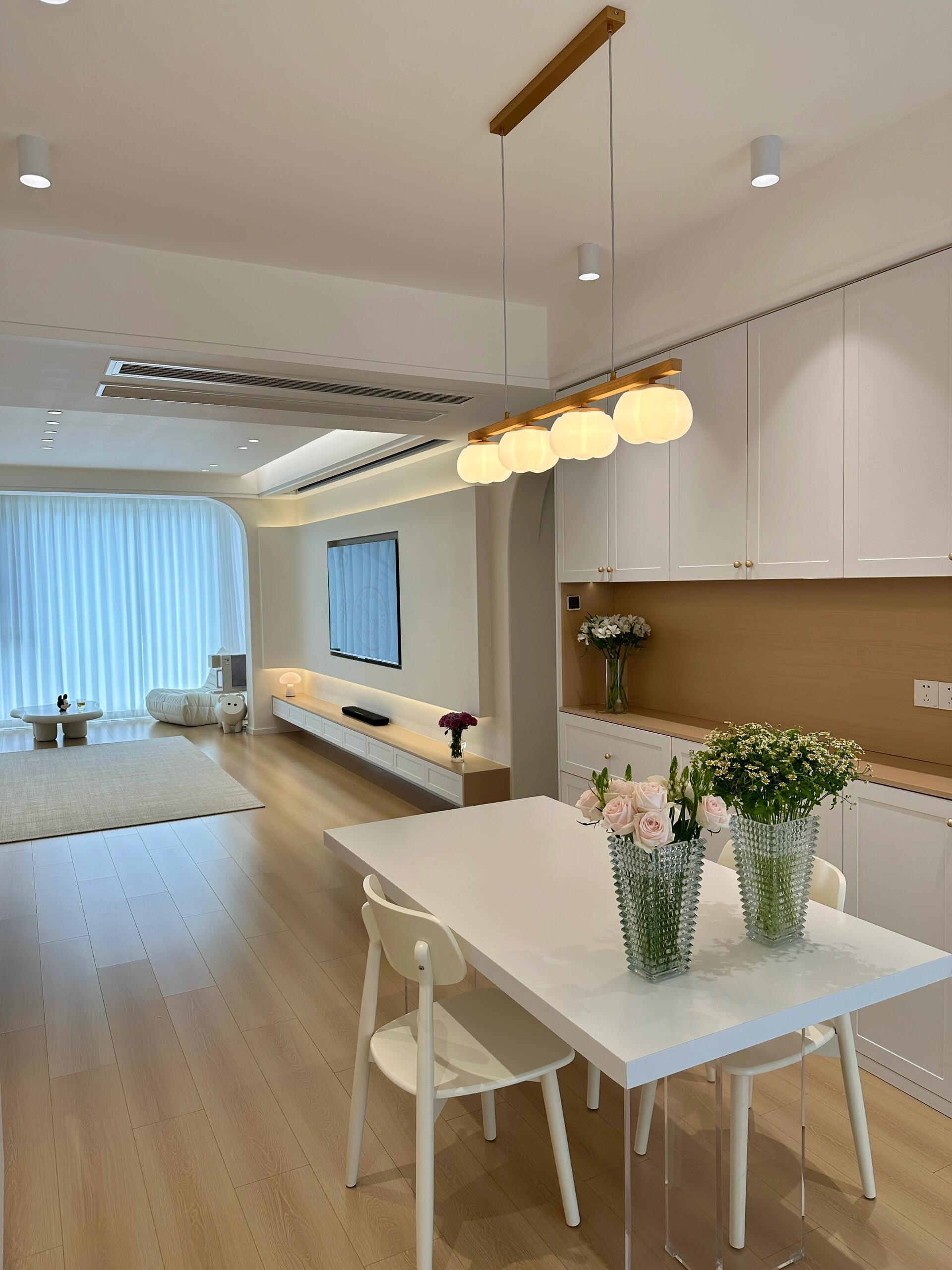 97平旧房改造极简奶油风落地！！！