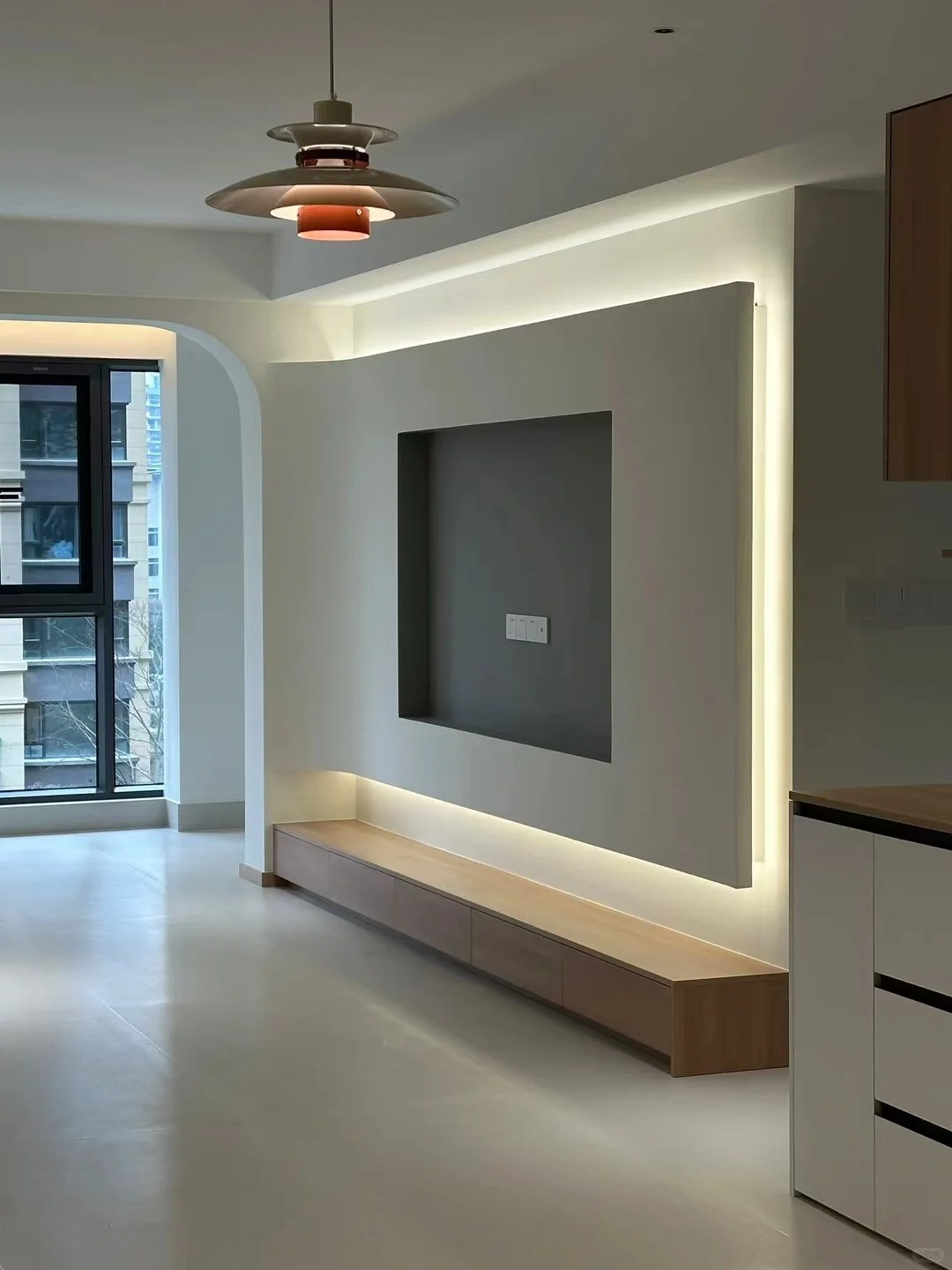 110平油漆工完工照 话说的再好。效果图做的再好，要能落地才行！