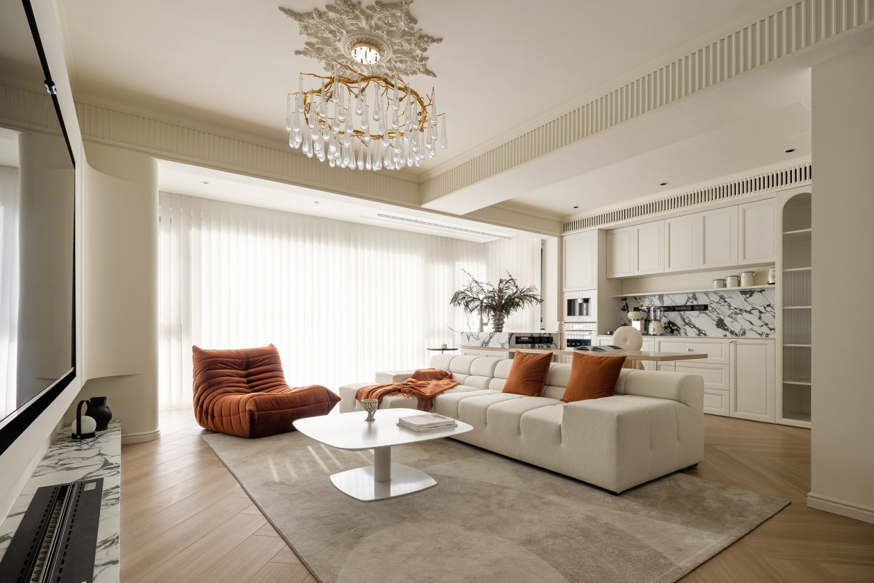 128㎡法式轻奢风，浪漫织梦，静谧之享