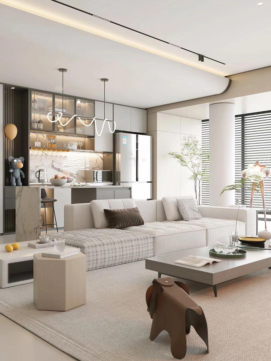 127平简约风格，简净的低饱和色系，诠释结构与色彩之美！