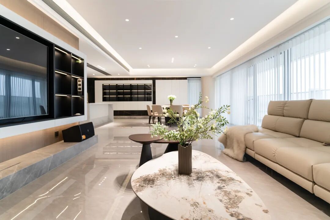  288㎡现代风格：空间流动与光影交织，现代大平层的极致简约！