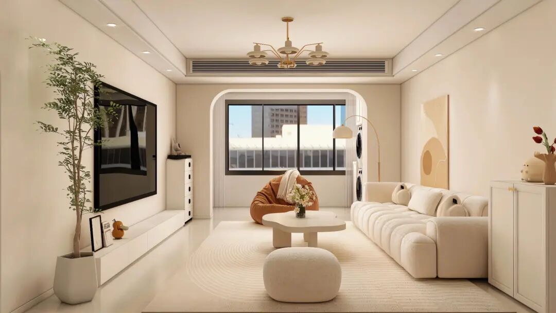 110平现代奶油风｜生活的理想就是为了理想的生活！