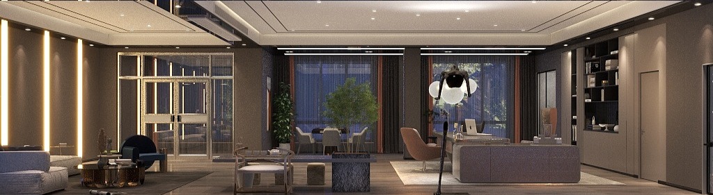 办公室，工装，护墙板，董事长办公室