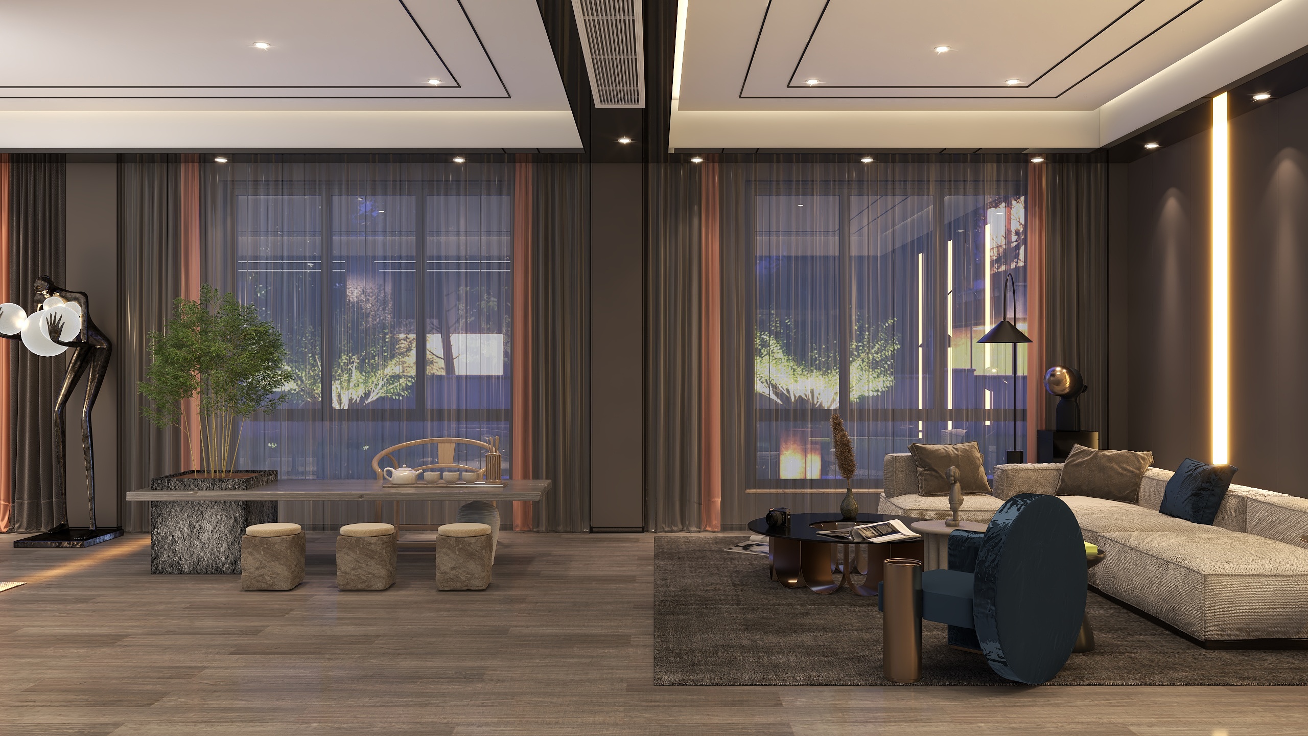 办公室，工装，护墙板，董事长办公室