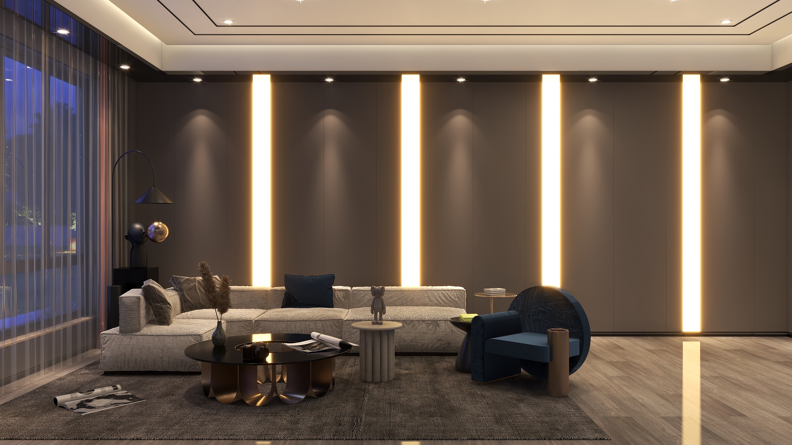 办公室，工装，护墙板，董事长办公室