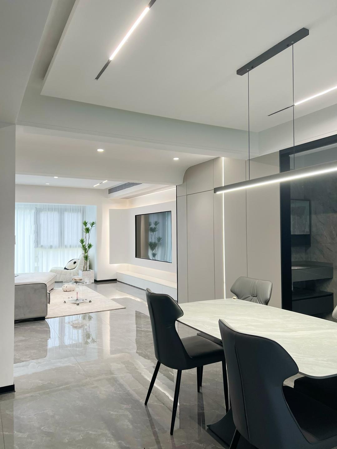 110㎡黑白灰现代风格