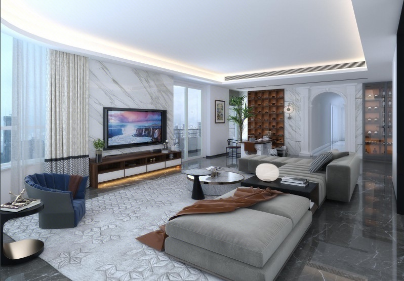 大平层230平，轻奢极简风格