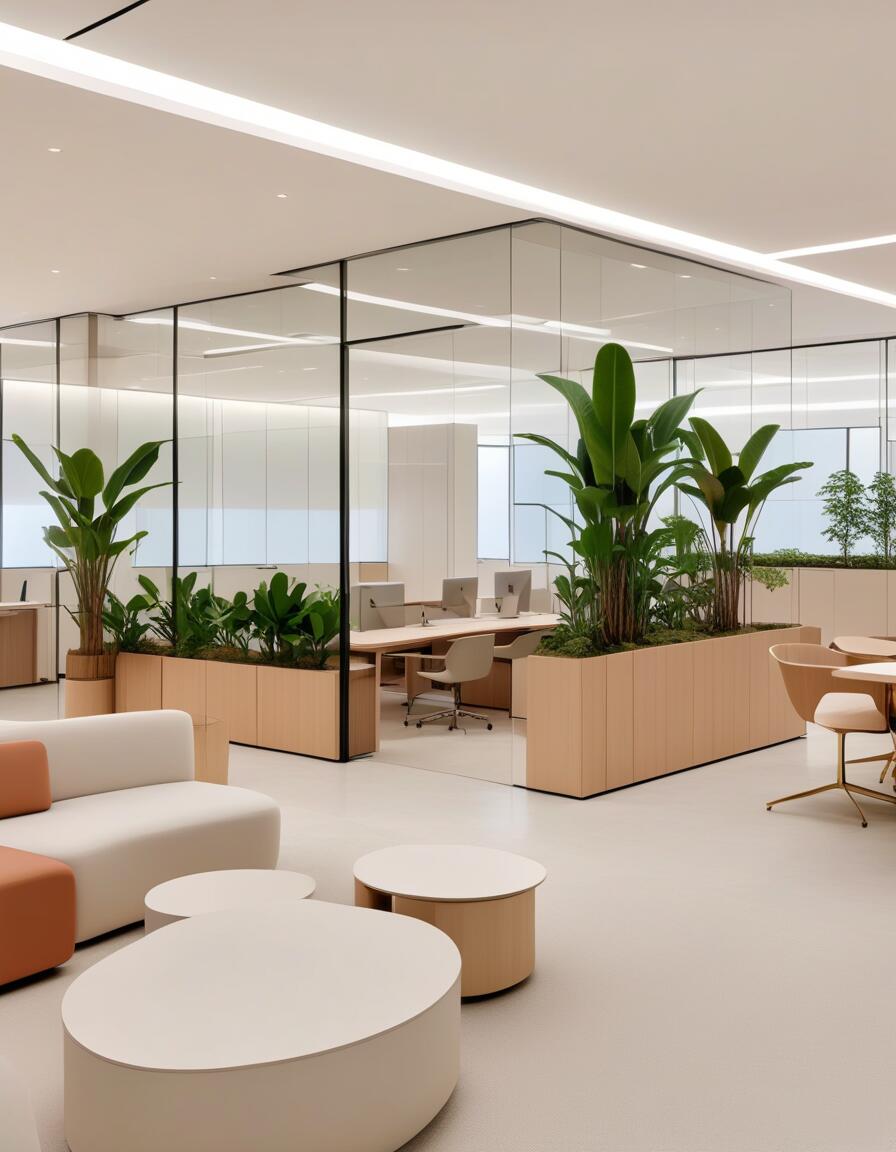 1000平办公室装修案例