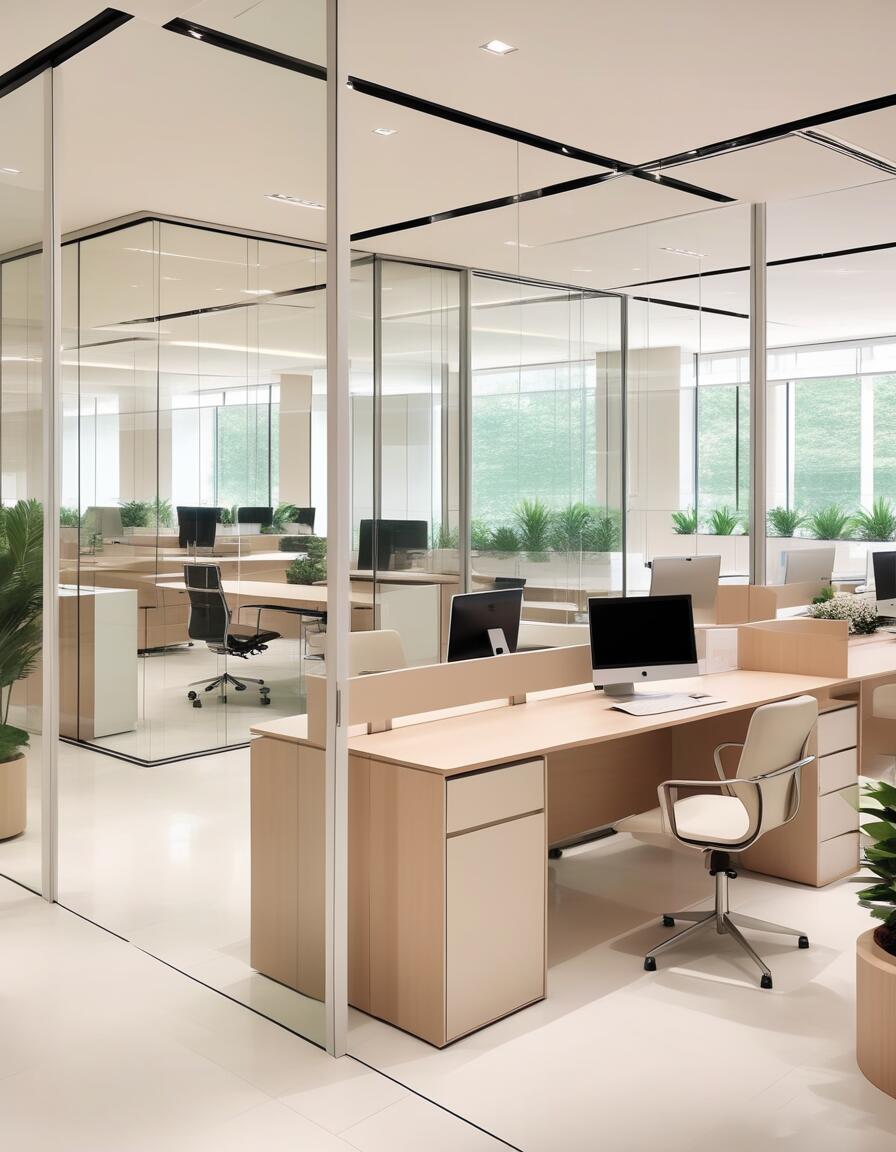 1000平办公室装修案例