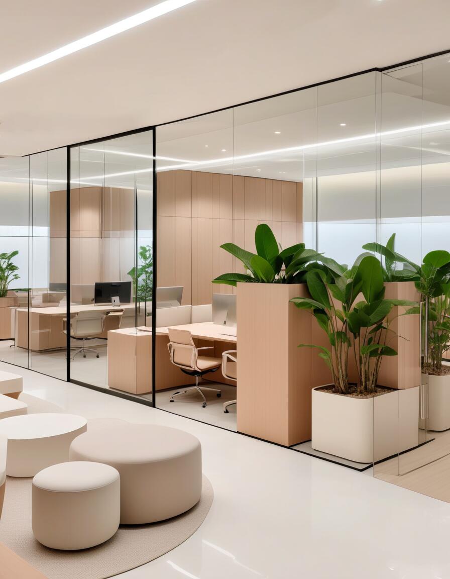 1000平办公室装修案例